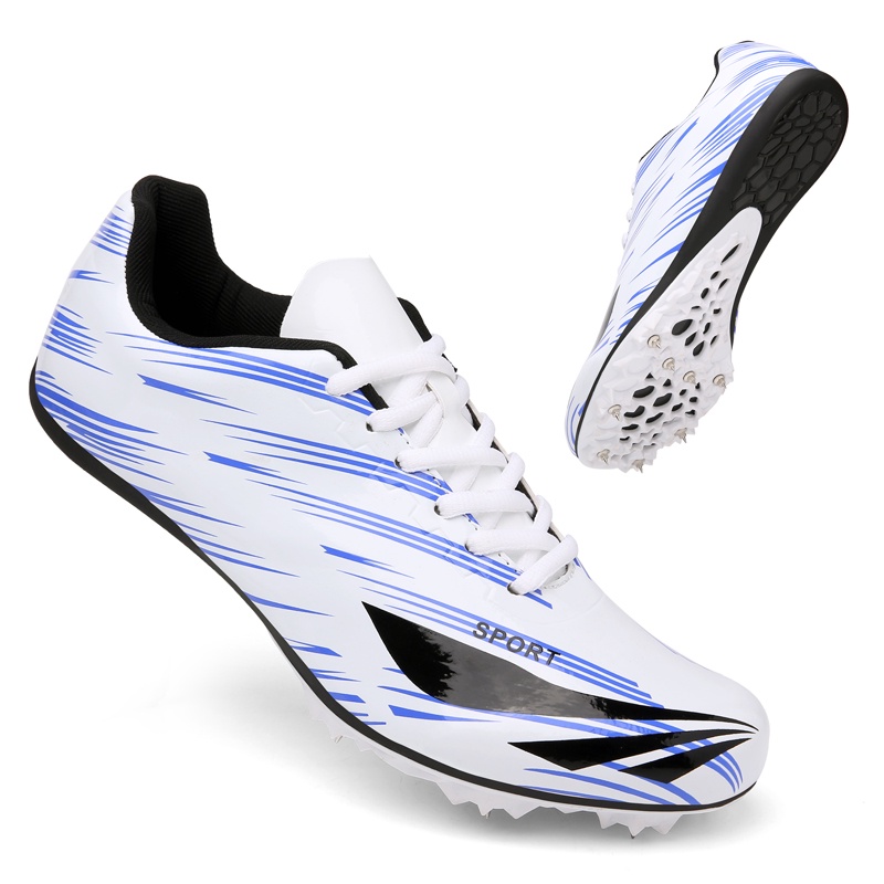 Men Track and Field Shoes Spikes Running Sprint Sneakers Light weight