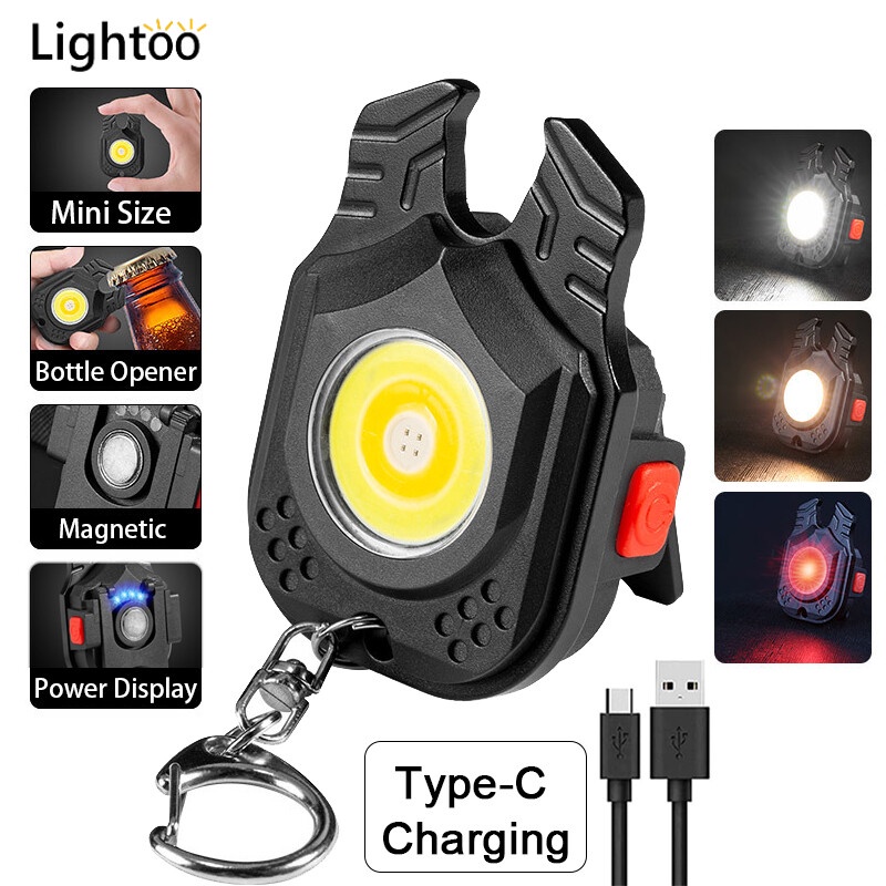 Keychain flashlight mini led flashlight rechargeabl waterproof ...
