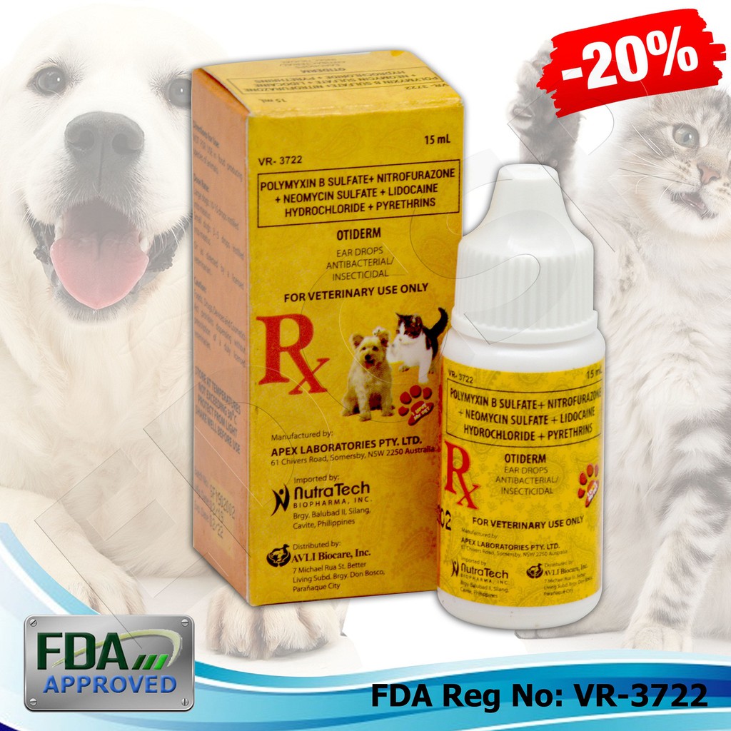 Neomycin ear clearance drops for dogs