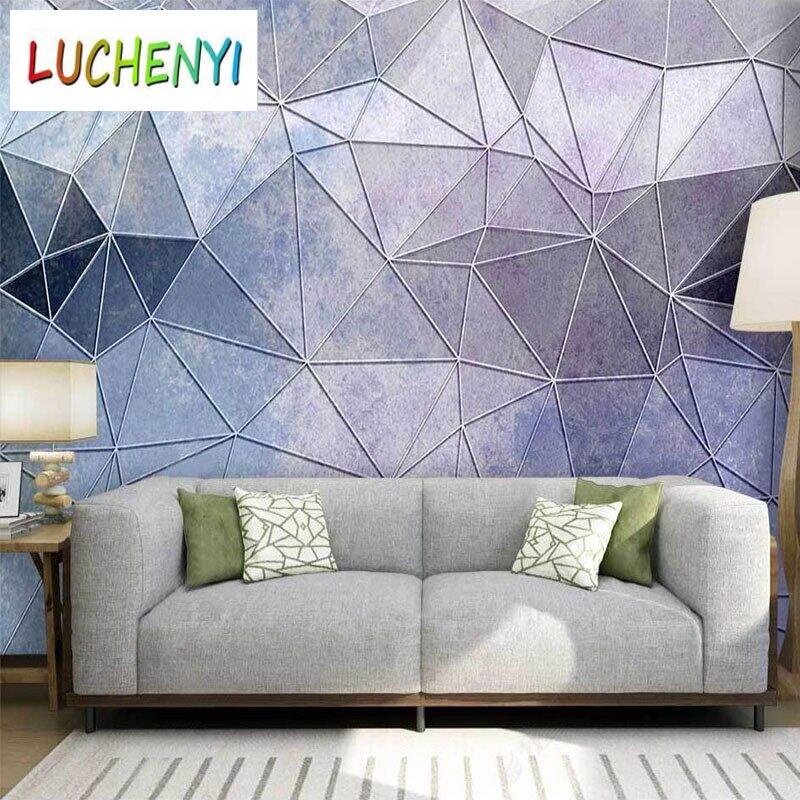 3d wall triangle any color murals 3d abstract bedroom size custom ...
