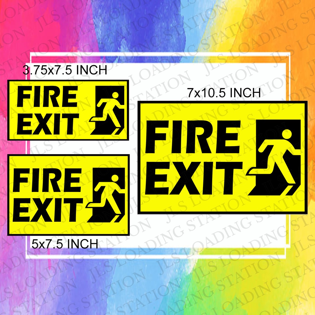 FIRE EXIT (LAMINATED/PVC) SIGNAGE | Shopee Philippines