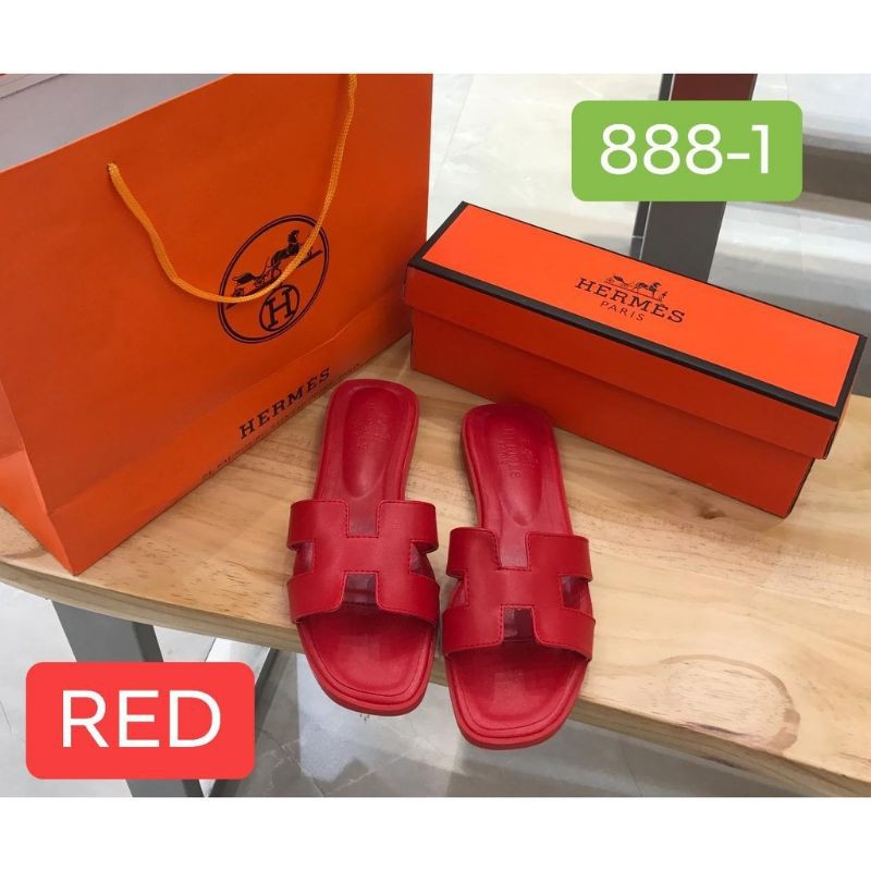 Hermes on sale slippers red