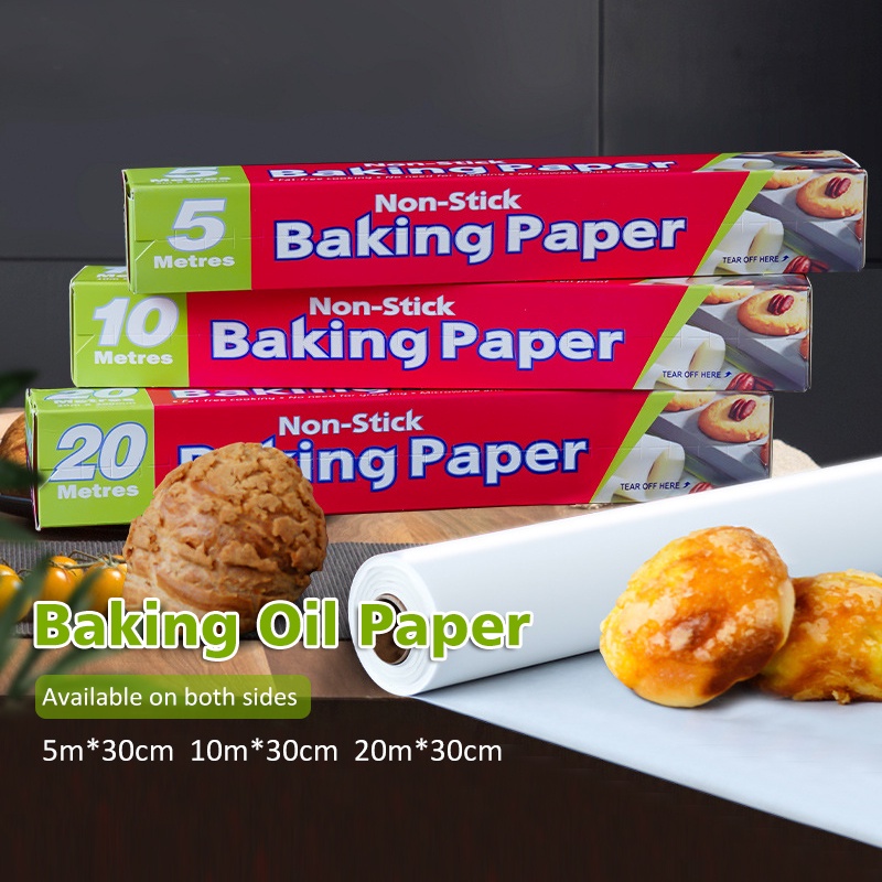 5/10/20M Baking Paper Food Grade Kitchen BBQ Oil Paper Barbecue Double ...