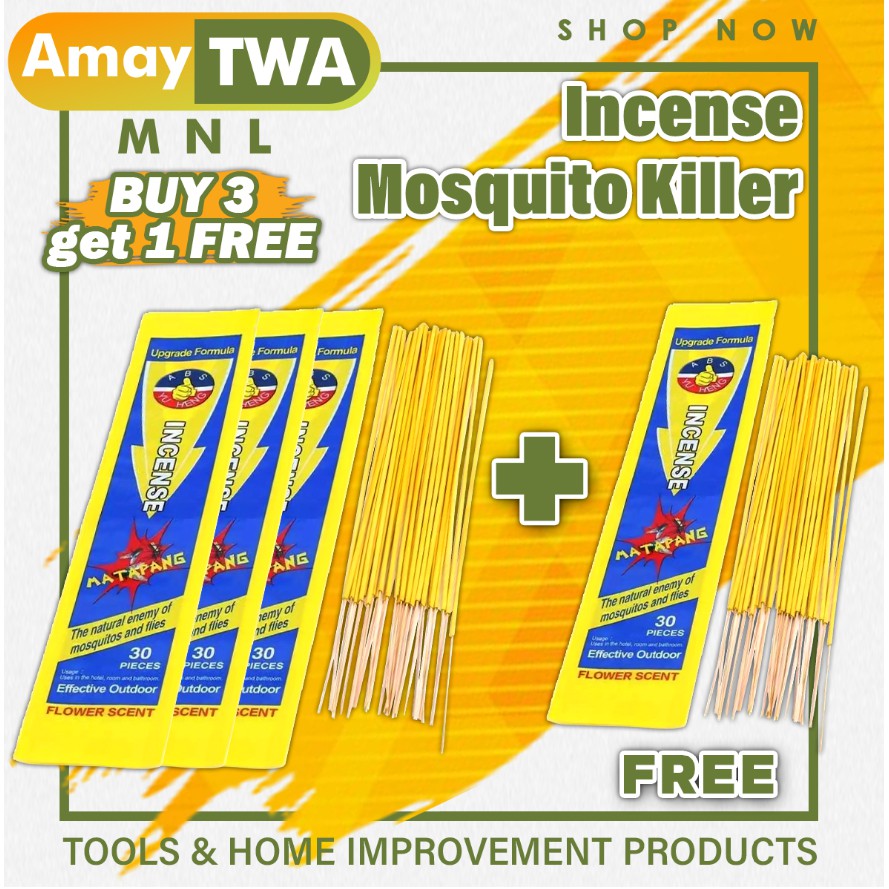 BUY3GET1FREE ! 4Pcs Set ABSYuHeng INCENSE (MATAPANG)Tasteless Yellow Upgraded Formula Kills