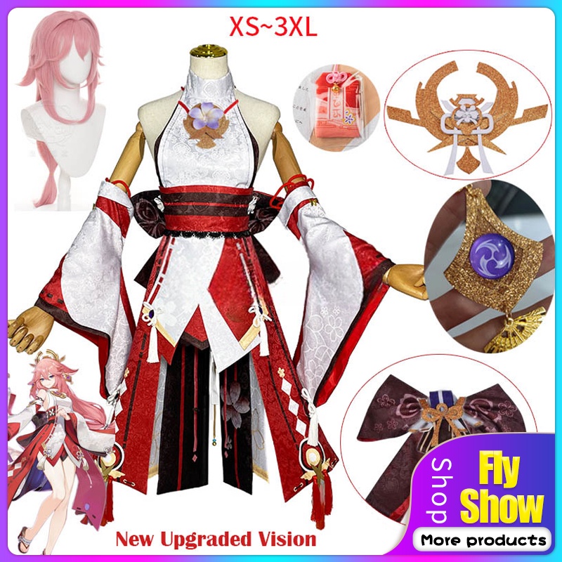 Genshin Impact Yae Miko Guuji Yae Cosplay Costume Genshin Deguisement ...