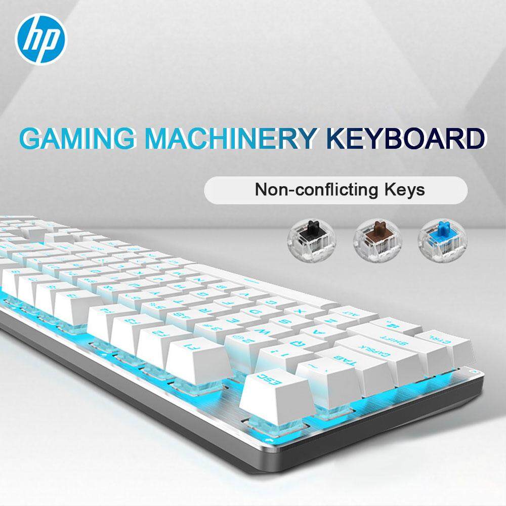 HP GK100 Mechanical Keyboard Wired Backlight Gaming Keyboard Adjustable LED Light Backlit Black