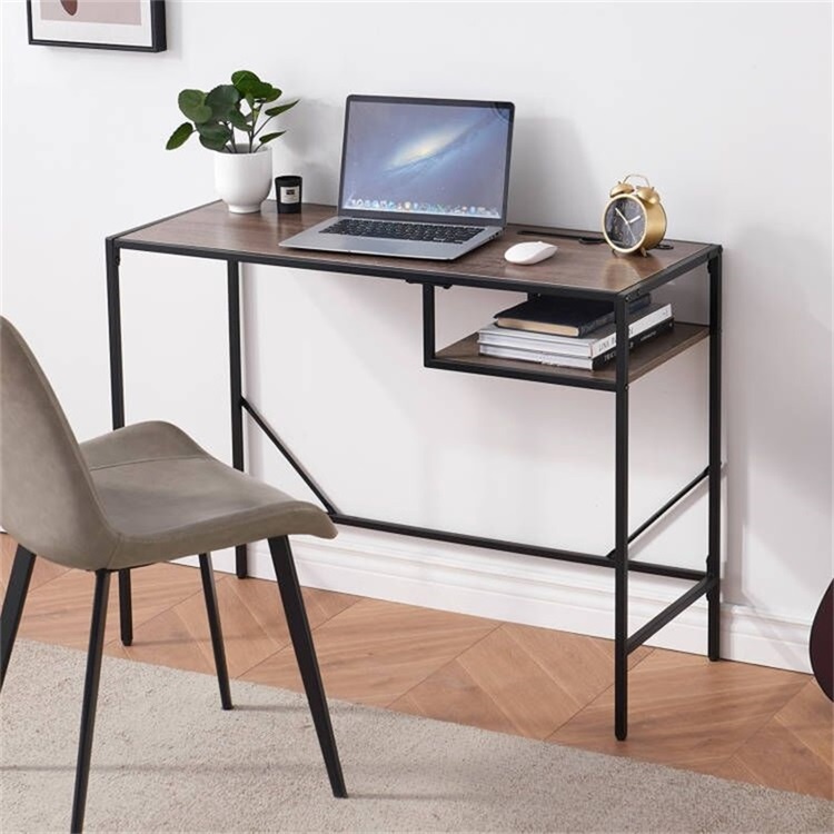 Home Computer Desk Stable Metal Frame Study Desk Minimalist Design