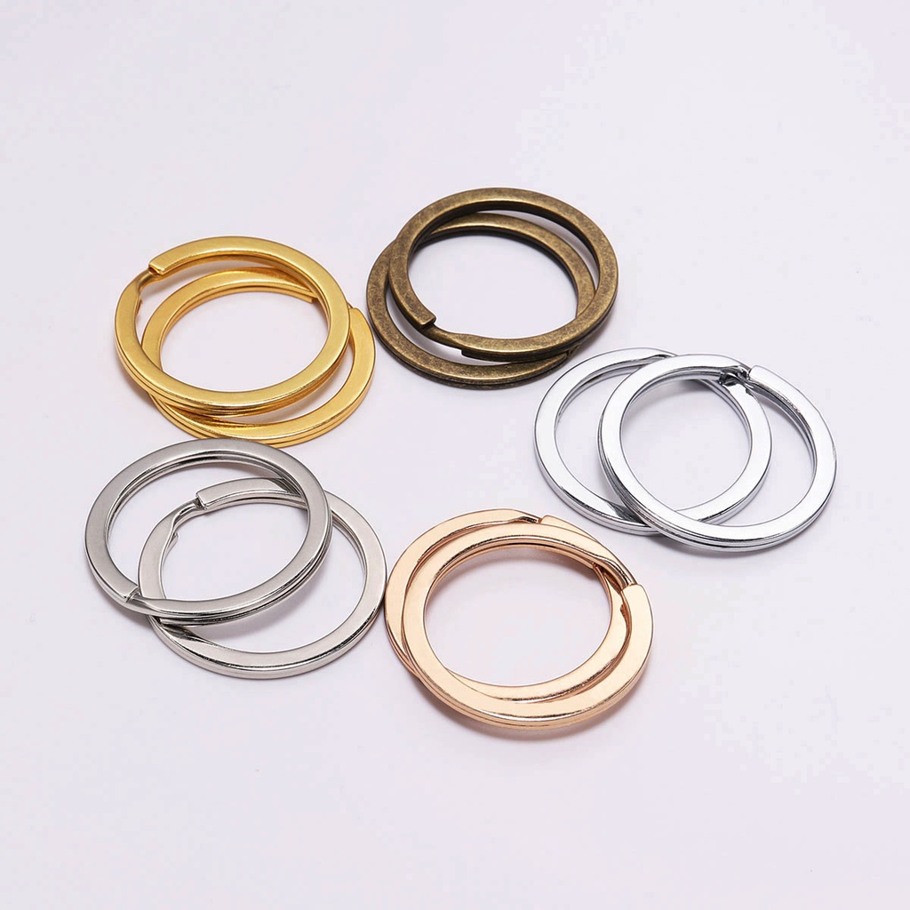 10pcs/Bag DIY Flat Aperture Accessories Key Ring 25-30mm Keychain ...