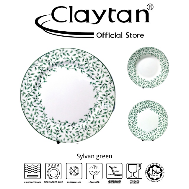 Claytan 767G Sylvan Green Salad Plate Lead Safe Ceramic Tableware