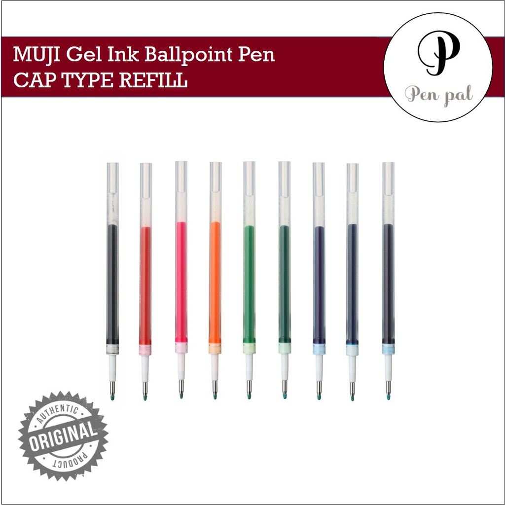 MUJI Gel Ink Ballpoint Pen CAP TYPE REFILL (PEN BODY NOT INCLUDED) Shopee Philippines