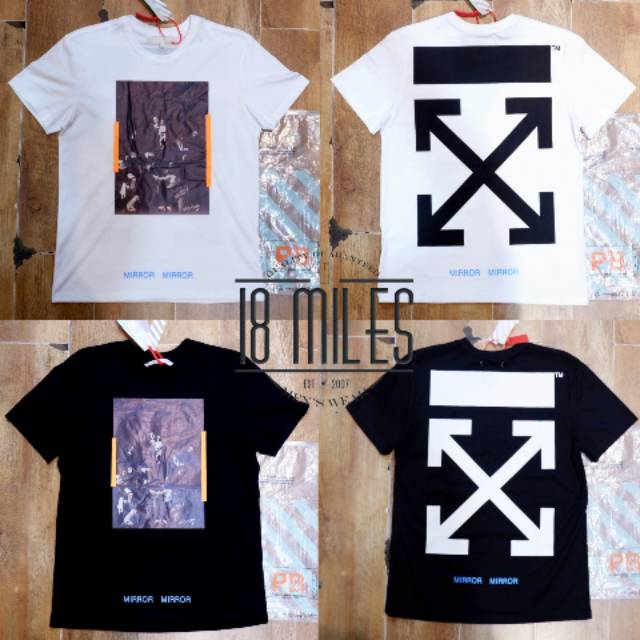 Off white caravaggio outlet tee mirror mirror