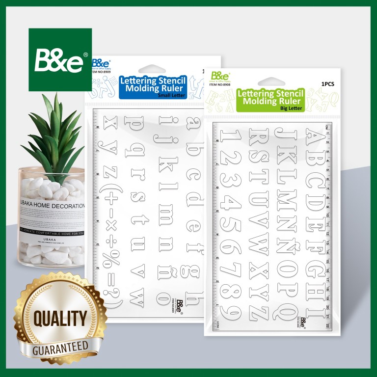 bnesos Stationary School Supplies B&e Lettering Stencil Molding Ruler ...