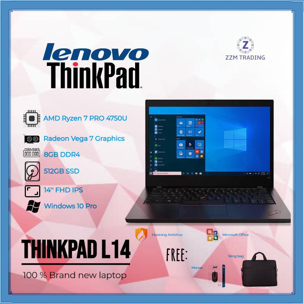 Lenovo ThinkPad L14 Gen Ryzen PRO 4750U 14