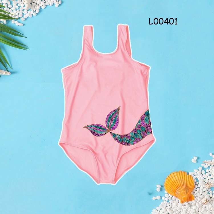 Cute Swimming Trunk For Girls Mermaid Baby Girl Swimsuit 2-7y