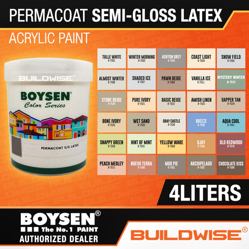 Boysen Permacoat Semi-Gloss Latex Paint for Concrete / Stucco / Bricks