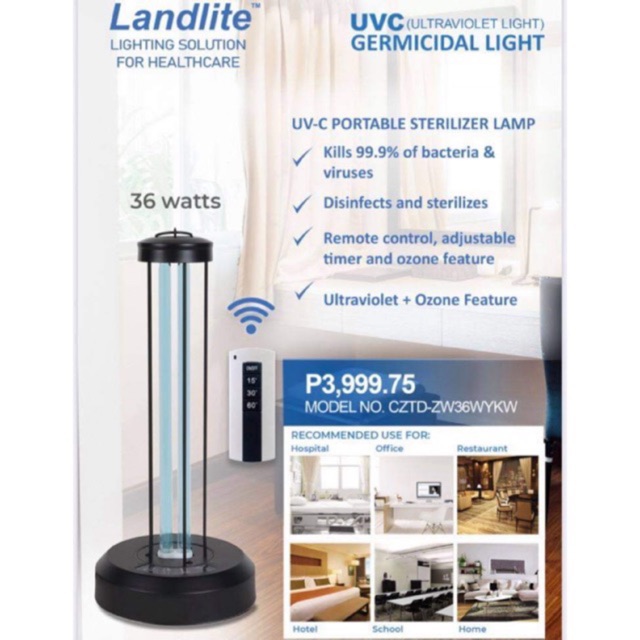 Landlite uvc outlet germicidal light