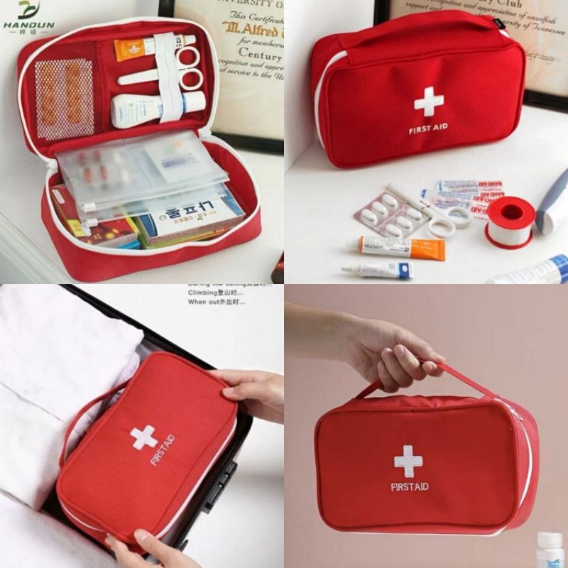 Portable First AID Kit Bag Travel Medicine Storage Bag Large Capacity  Medicine Bag Emergency Pouch