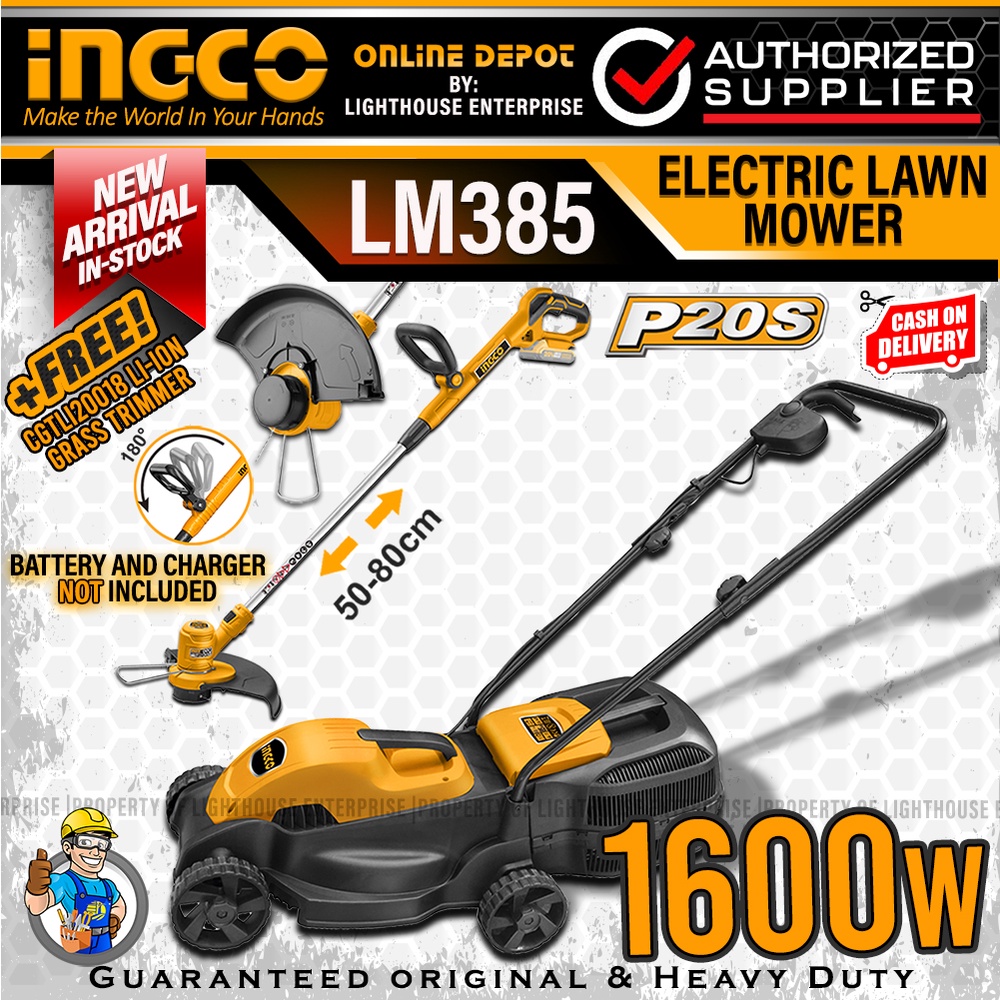 Ingco electric deals lawn mower