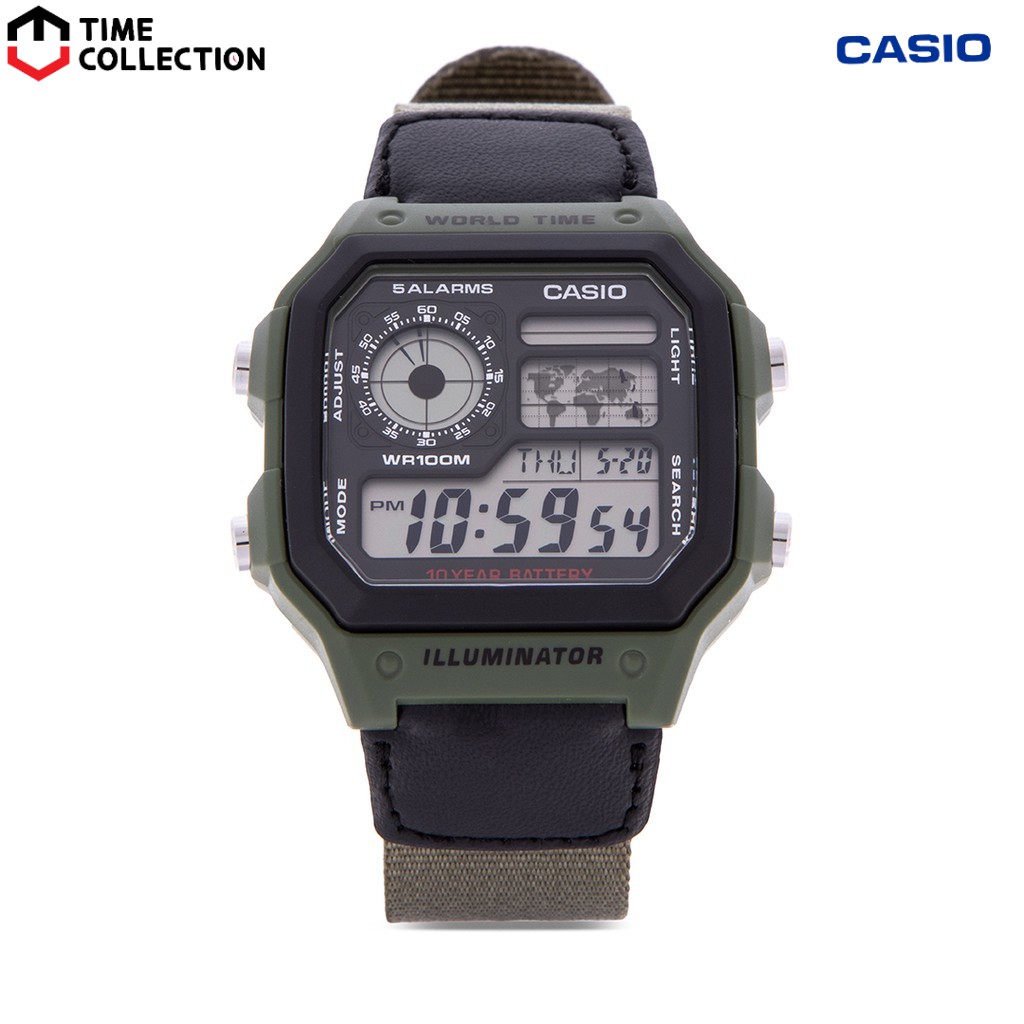 Casio AE-1200WHB-3BVDF Digital Leather Strap Watch For Men | Shopee ...