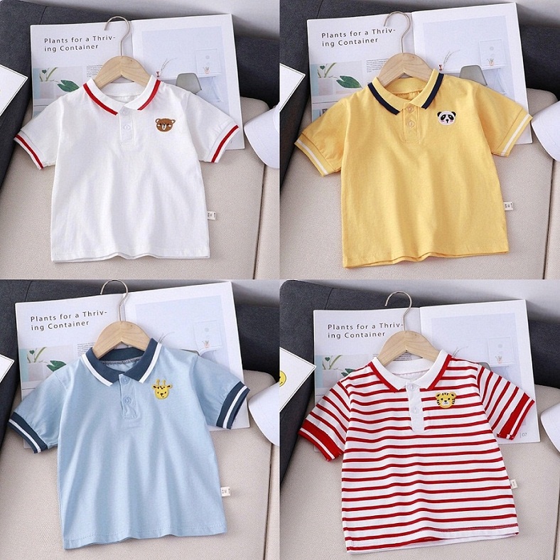 0-6yrs Baby Kids Polo Shirt Tops For Boy and Girl | Shopee Philippines