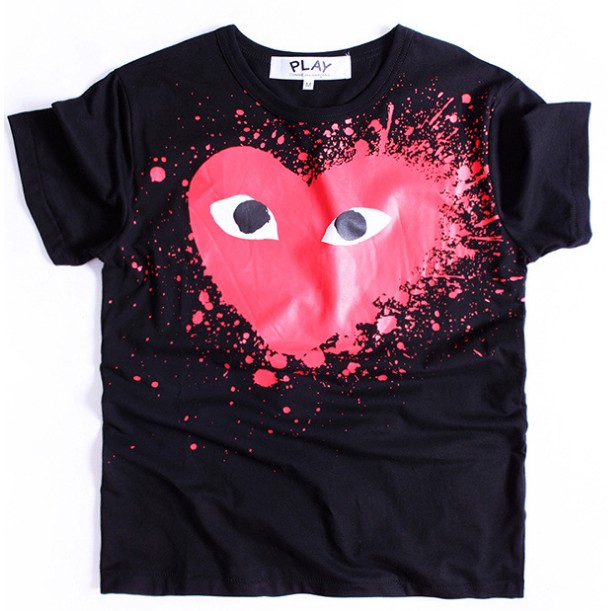 Cdg shop splatter tee