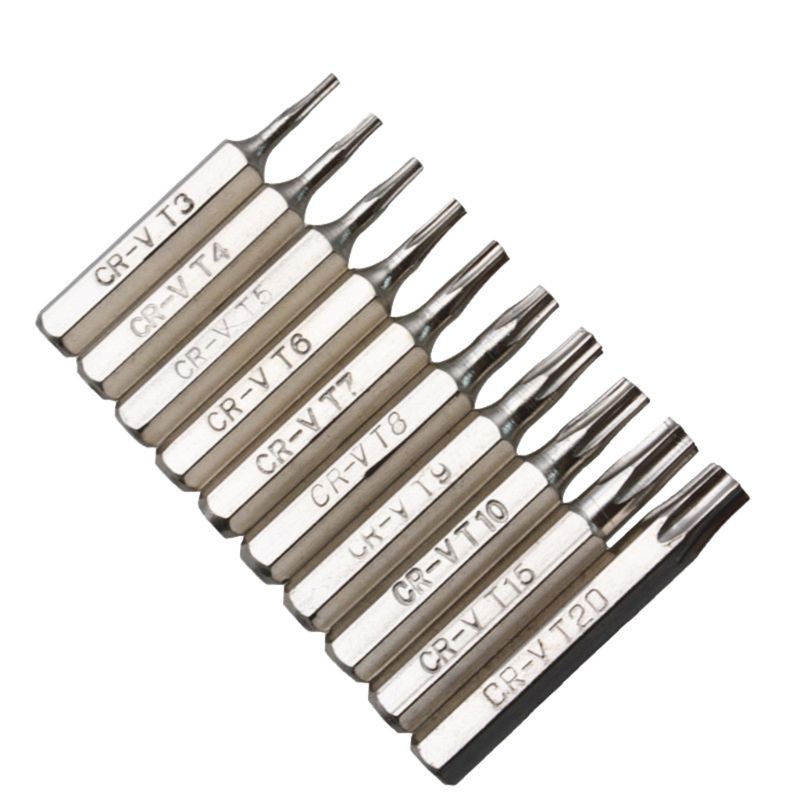 com* 10PCS CR-V Torx Screwdriver Bits Set T3 T4 T5 T6 T7 T8 T9 T10 T15 ...
