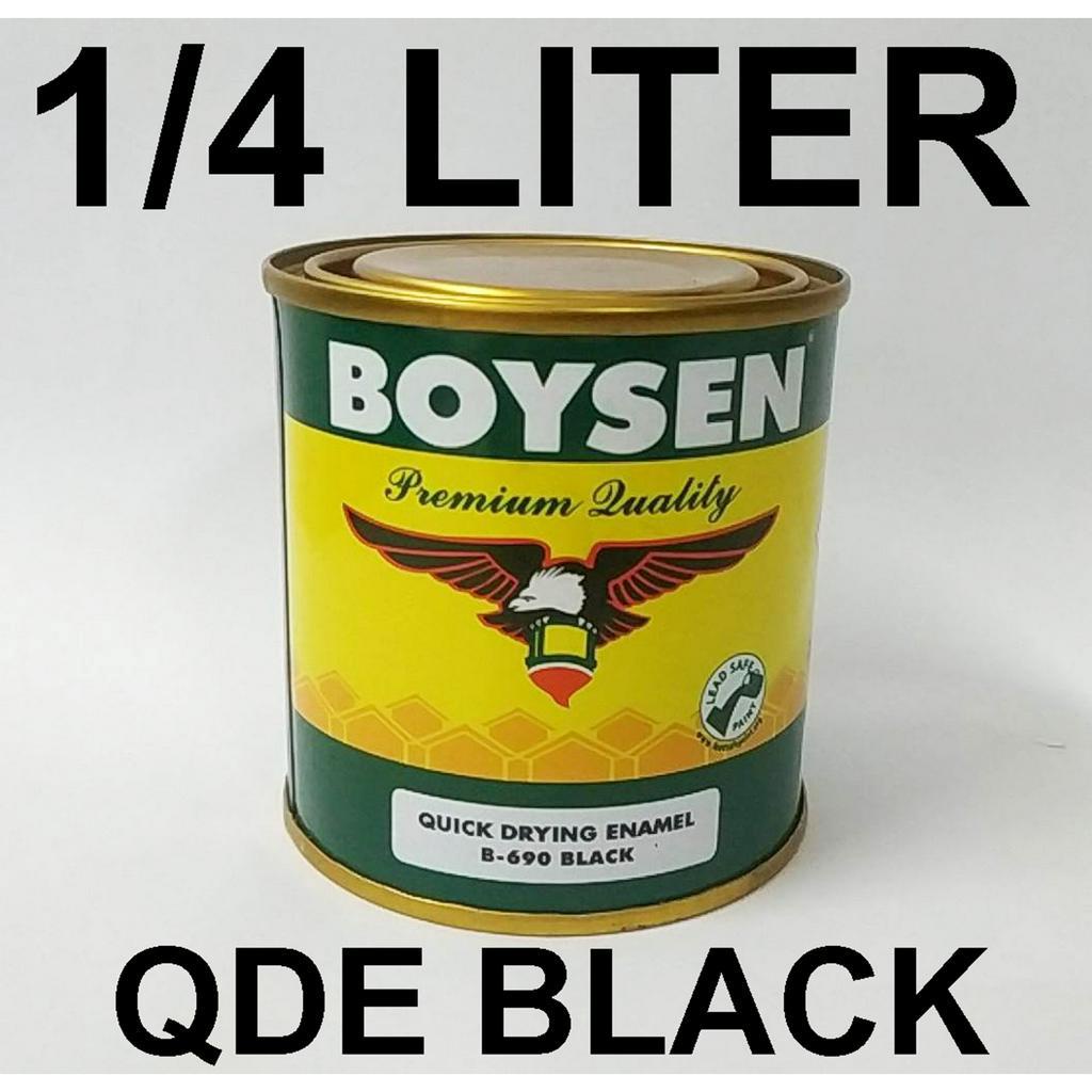 BOYSEN QDE BLACK B-690 ( 1/4 LITER ) FOR WOOD AND METAL