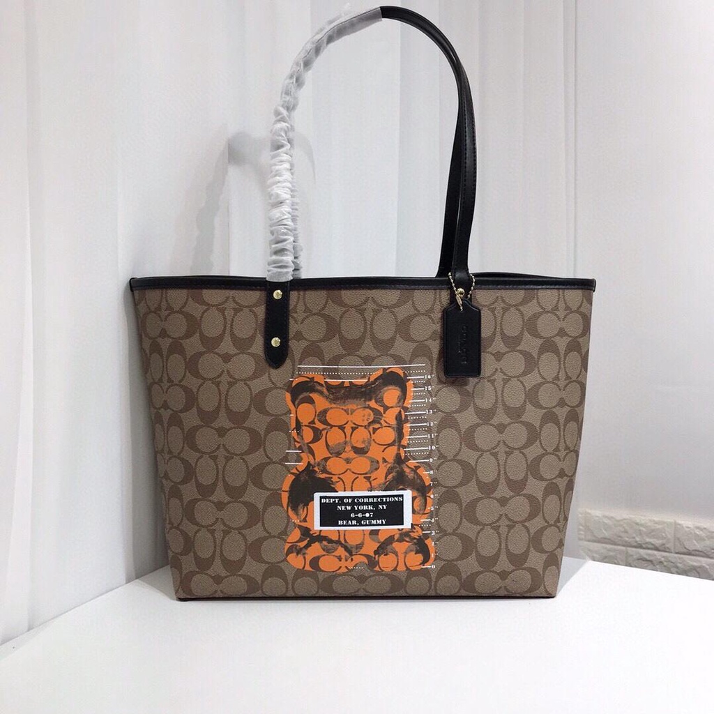 Coach double sided tote bag sale