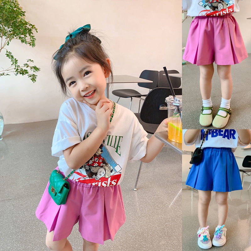 Kids Pants Girl Short Pants Kids High Waist Shorts Casual Shorts Cargo  Short Pants