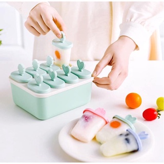 Easy Release Ice Pop Maker with 100 wooden sticks for DIY homemade Popsicle  - HB Silicone