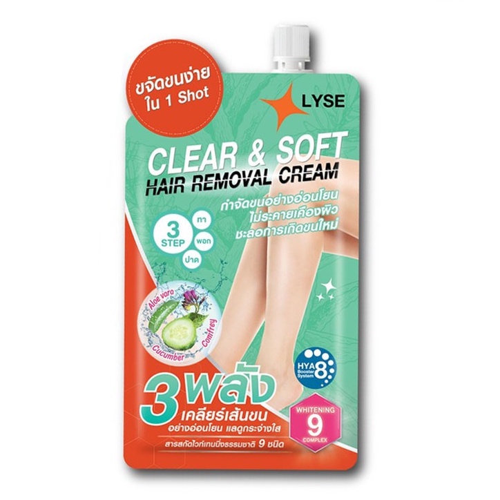 Lyse Clear & Soft new! Easy depilatory cream in 1 Shot!! 30 g Shopee