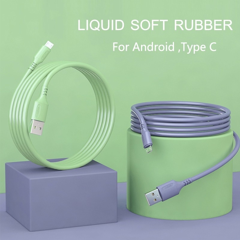Liquid Silicone TypeC Charger Data Cord Super Fast Charge Iphone