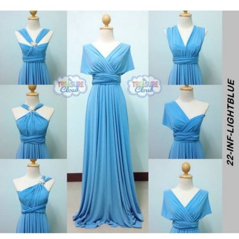 Baby blue multiway dress hotsell