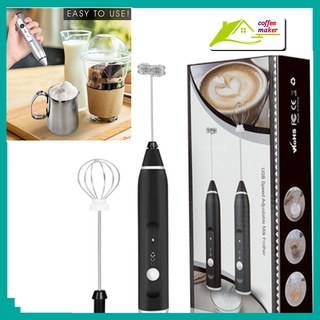 1pc 2 In 1 Electric Milk Frother Whisk Rechargeable Milk Frother Drink Mixer  With 2 Stainless Steel Whisk 3 Speed Adjustable Coffee Frother, Don't Miss  These Great Deals