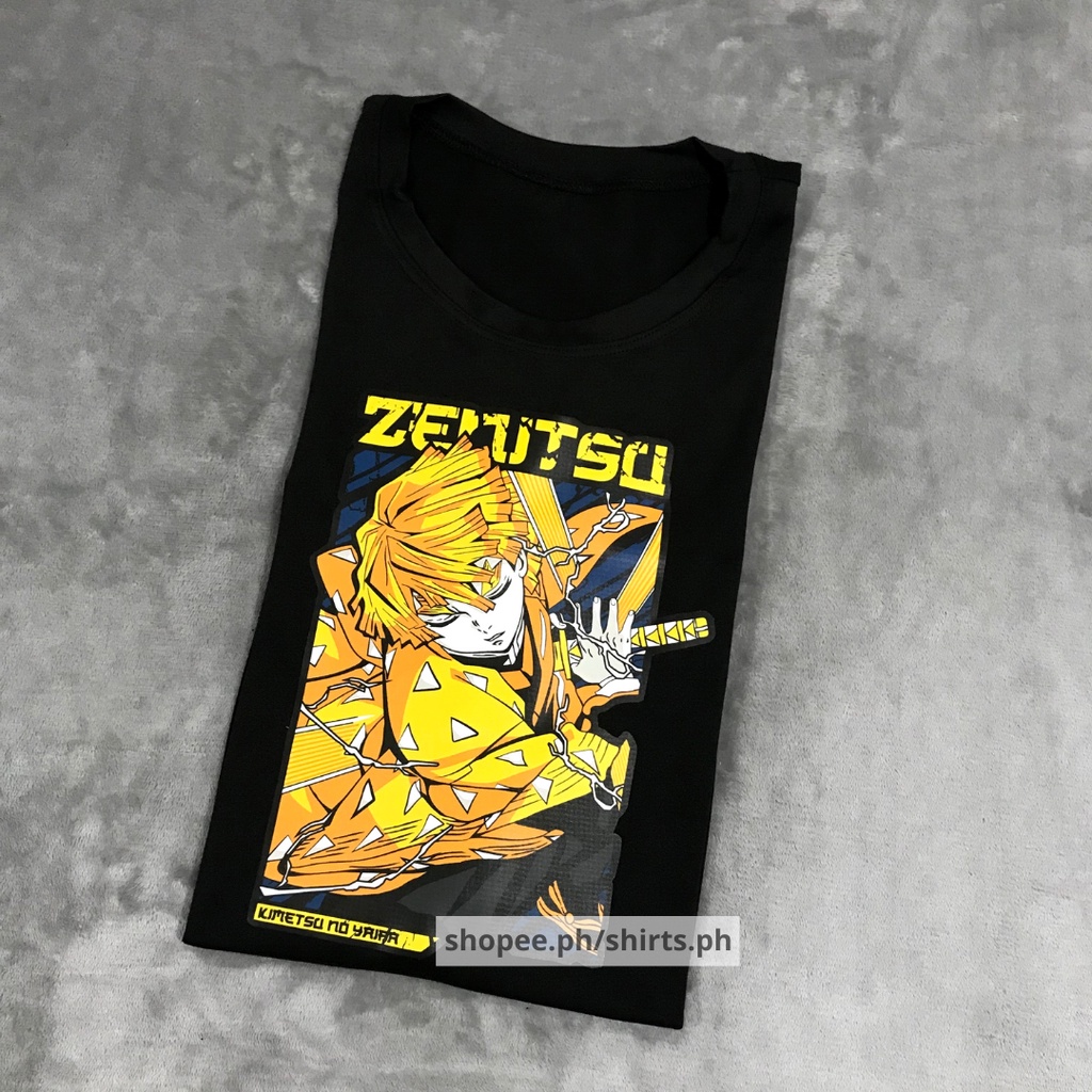 Zenitsu Sumi-E Anime T-Shirt Für Herren – 100% Baumwolle, Vintage-Look, Mit Öko-Tex Zertifikat