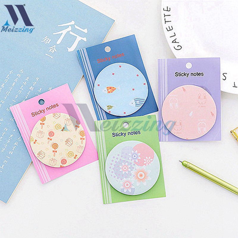 Cute Elements Round Sticky Note Memo Pad PostIt Bookmarks Shopee