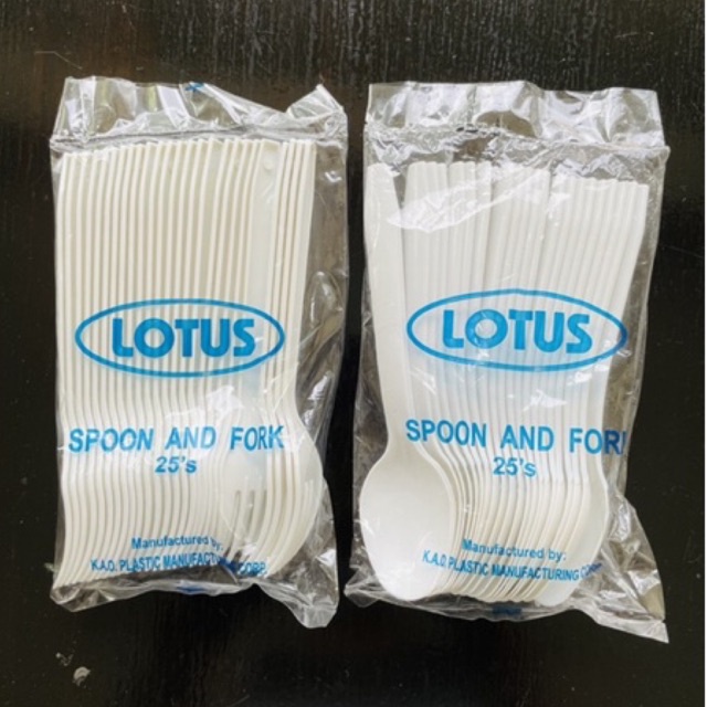 Lotus Disposable Plastic Spoon & Fork 25pcs/pack Shopee Philippines
