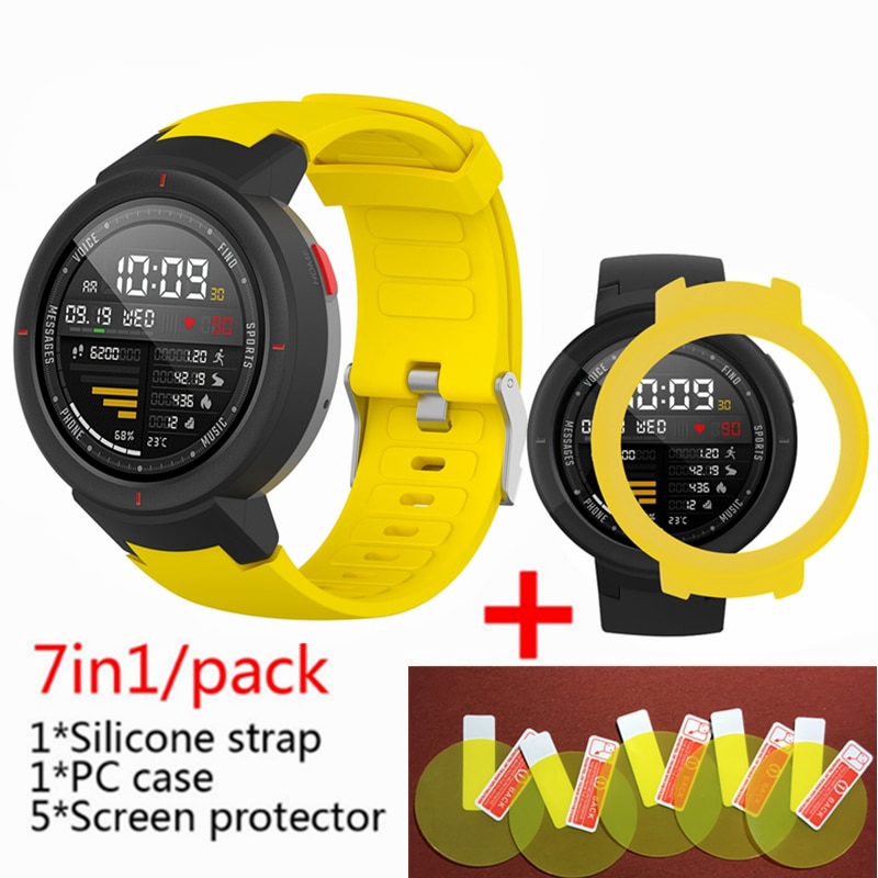 3in1 for Huami Amazfit Verge strap silicone Smart Watch band verge Frame Cases Cover shell amazfit Verge Screen Protector film Shopee Philippines