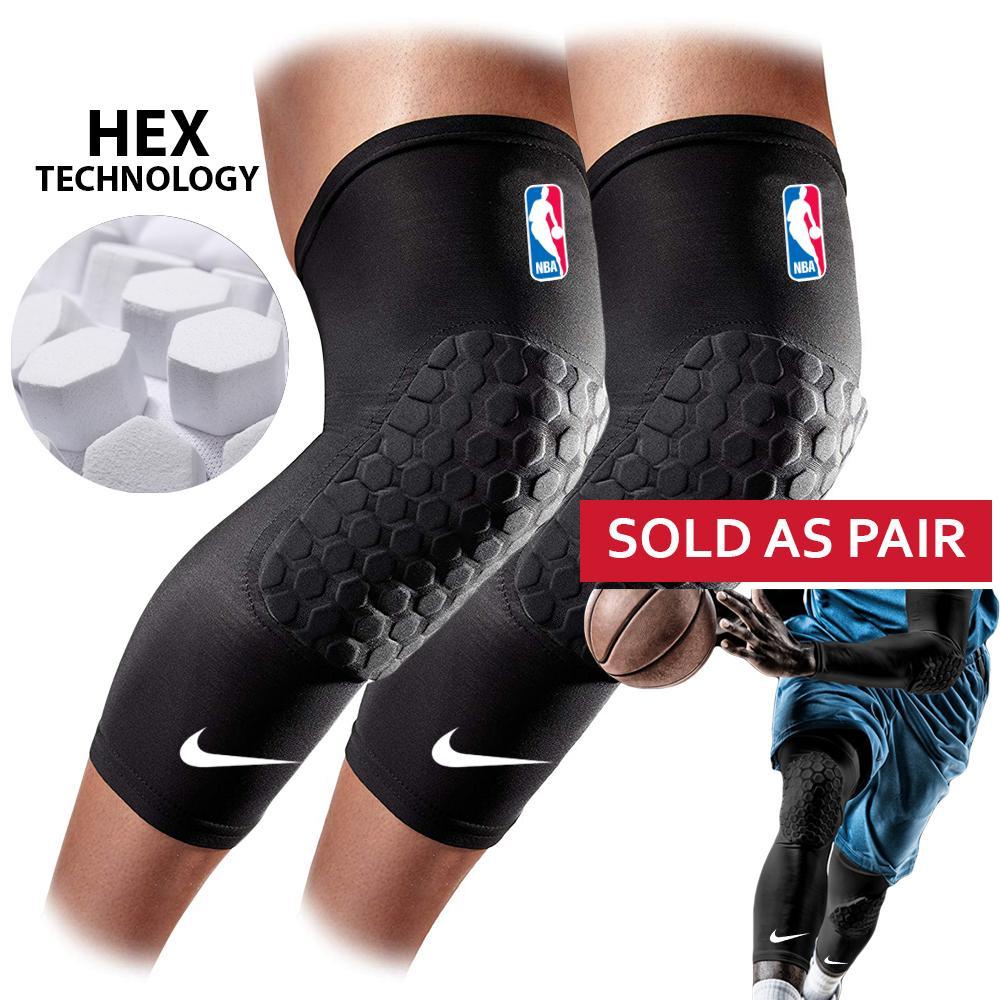 Original 2pcs(One Pair) NBA & NIKE Black Knee Shin Sleeves Sports