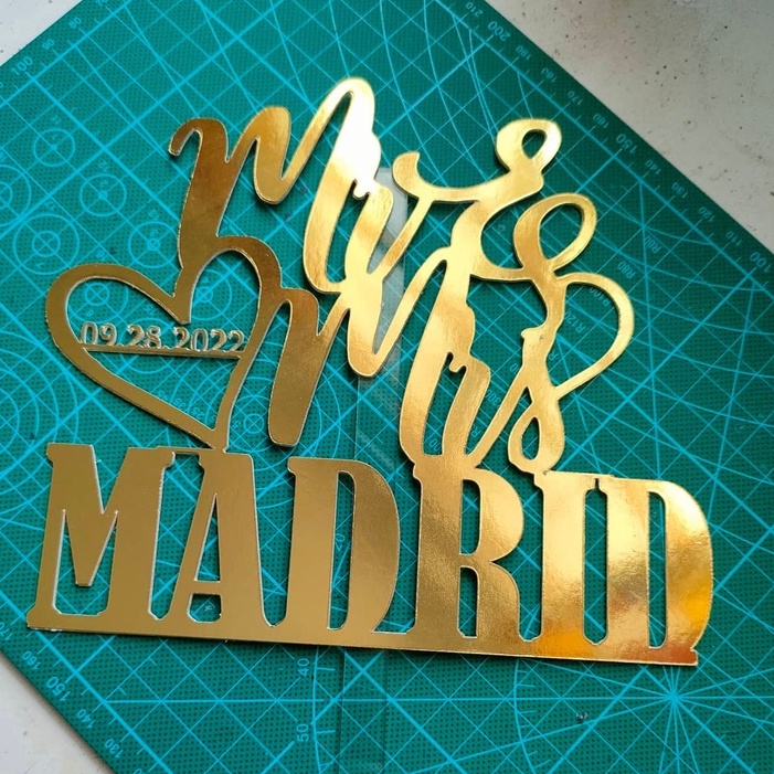 Customized Wedding Cake Topper Cardstock Mh1 Shopee Philippines