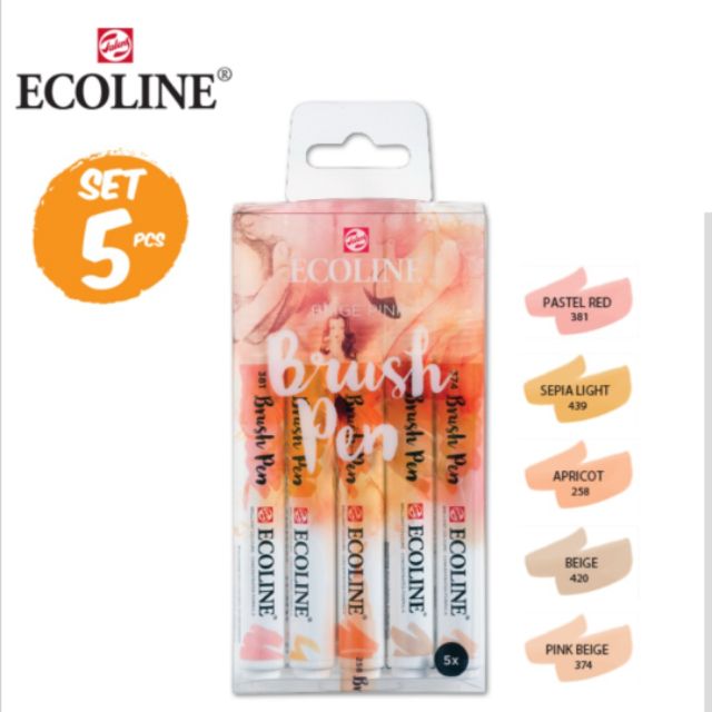 Ecoline brush brush pen 5 beige Pinky.ink Color pen Flesh Color 5 ...