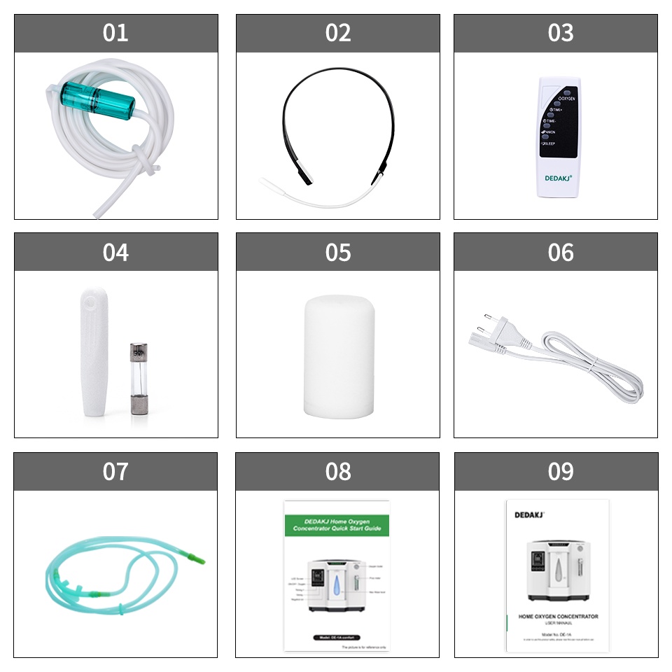 DEDAKJ oxygen machine accessories oxygen inhalation tube remote control atomization suit power