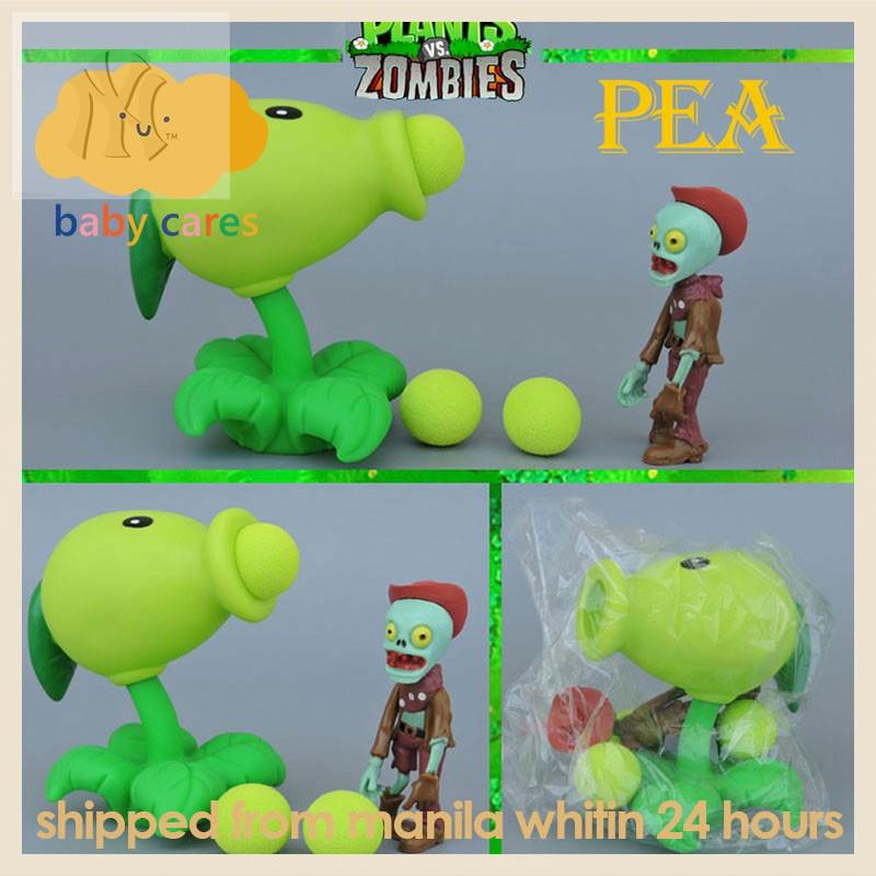 Plants Vs Zombies Peashooter ABS Shooting Soft Bullets Toys Doll for