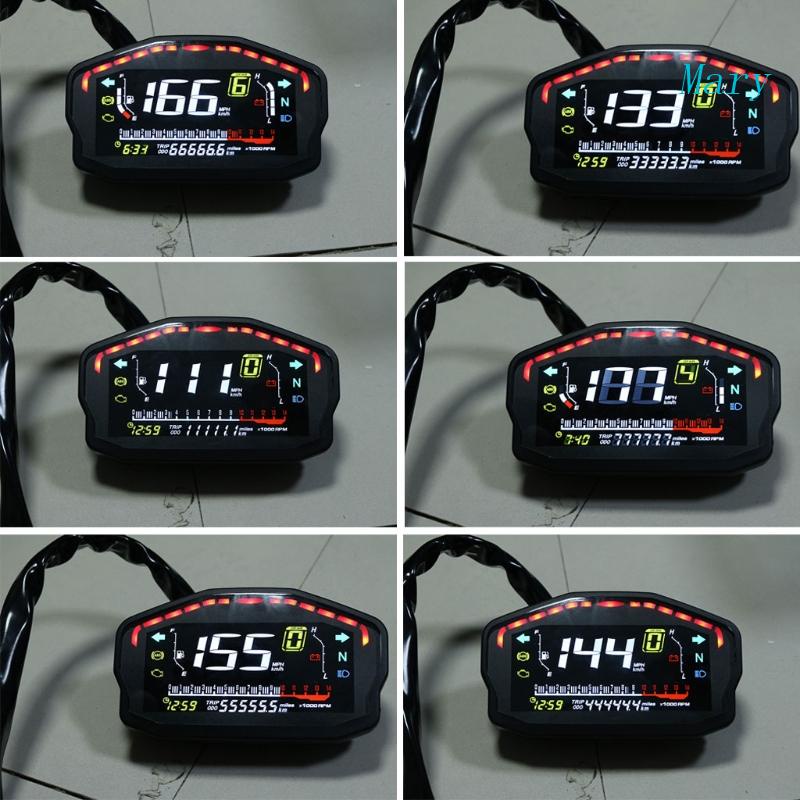 Mary Digital Display Water Thermometer Universal Motorcycle Instrument ...