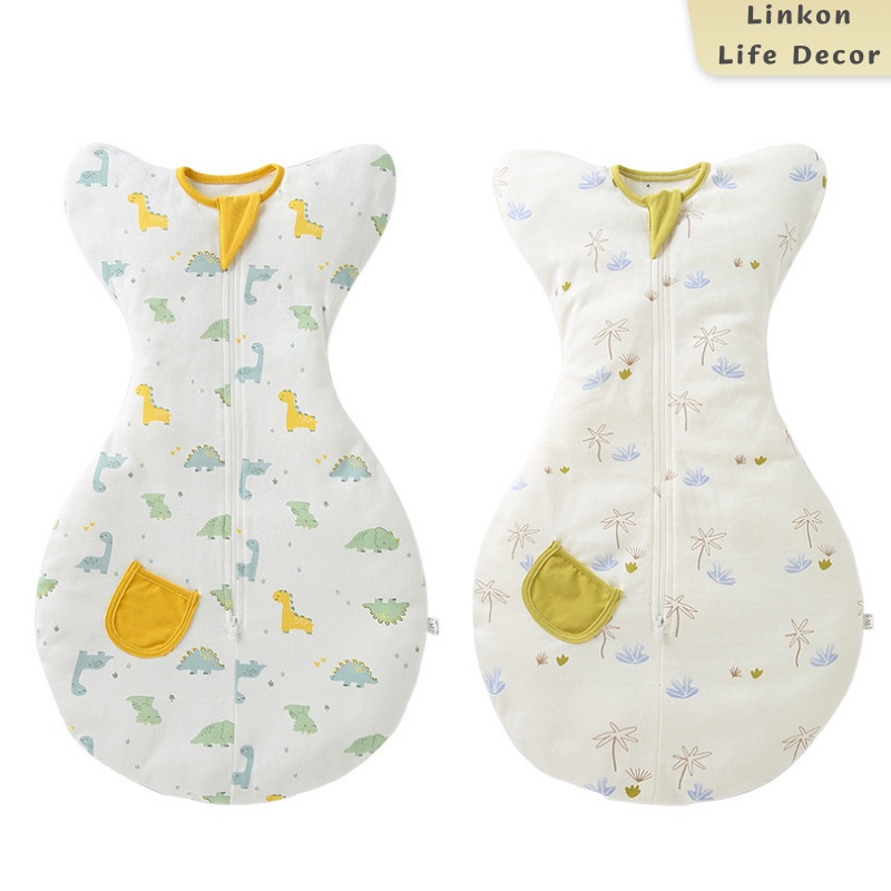 Cotton Baby Swaddling Sleeping Bag, Baby Swaddle Sleepsack, 2Way