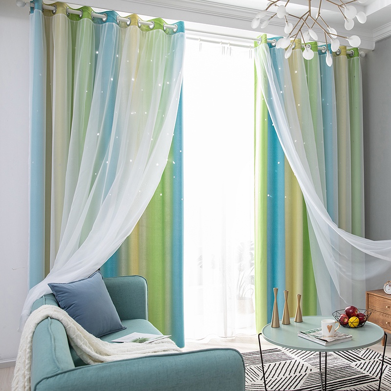 M Curtain, double-layer hollow out curtain, living room curtain ...