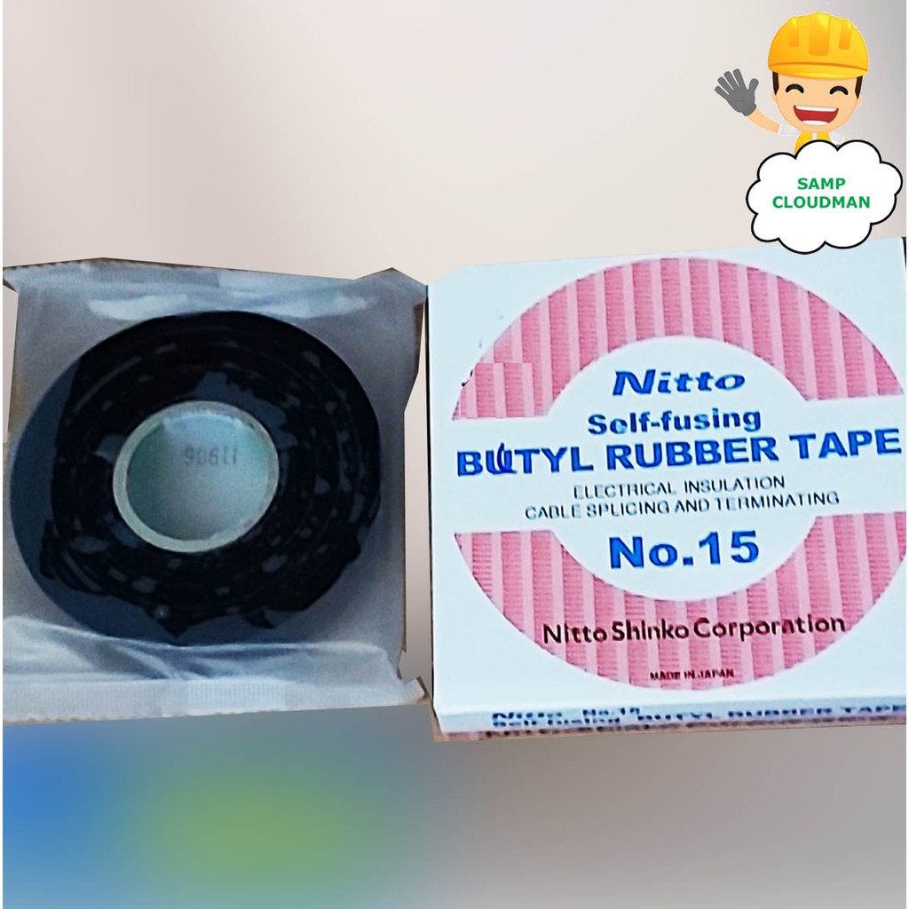 Nitto Self-Fusing Butyl Rubber Tape No. 15 Japan 0.5mm x 3/4 Electrical ...