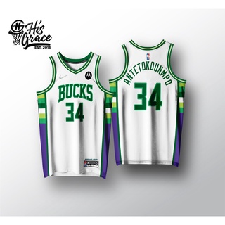 MILWAUKEE BUCKS GIANNIS HG JERSEY FULL SUBLIMATION