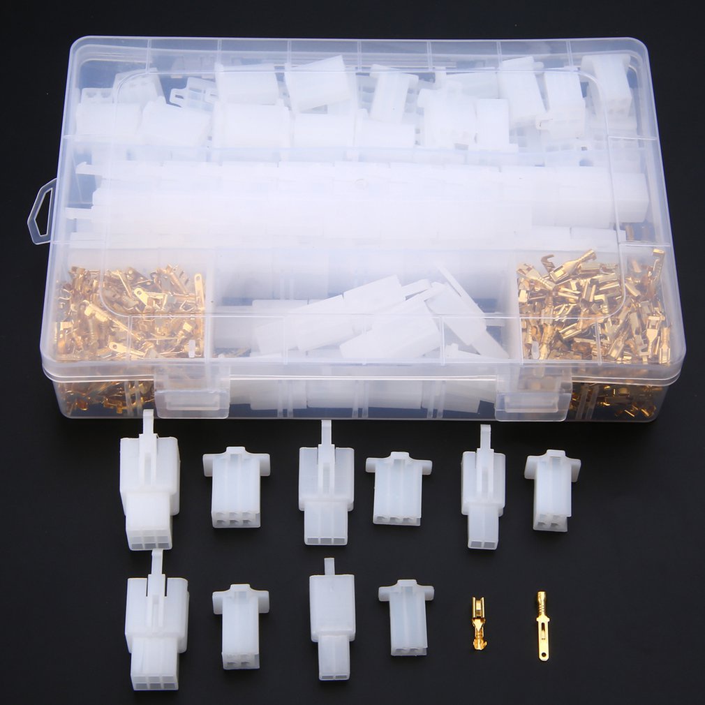 580pcs 2.8mm 2/3/4/6/9 Pin Motorcycle Car Wire Terminal Male Female ...