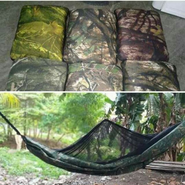 Original (Makapal) Military duyan with mosquito net Hammock + FREE FLAT ...